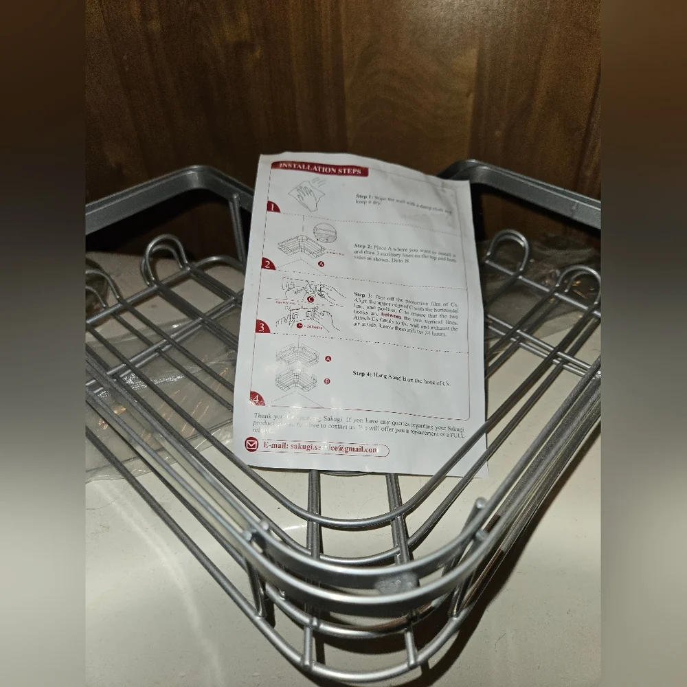Set Of 2 Stainless Steel Corner Shower Caddy